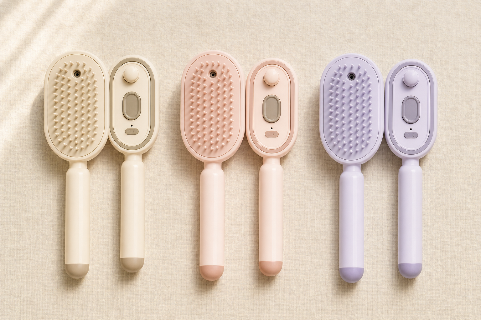 Three color variants - Cream, Blush, Lavender