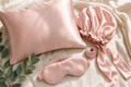 The Lullacurl Bedtime Bundle - silk pillowcase, bonnet, ribbon, and eye mask