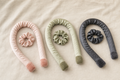 Lullacurl Color Trio — Blush, Sage, and Charcoal ribbons