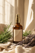 Lullacurl rosemary lavender curl prep mist amber glass bottle