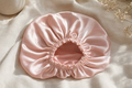 Lullacurl blush silk satin sleep bonnet